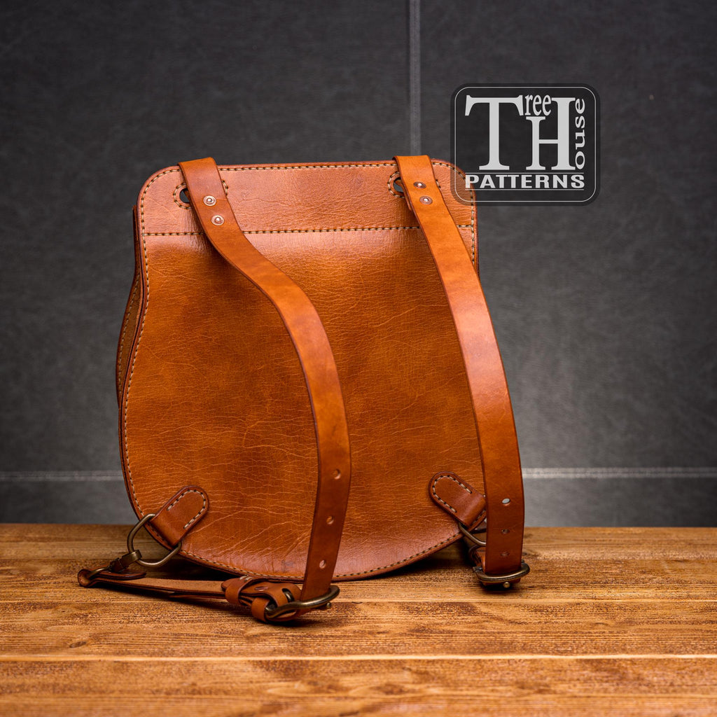 Leather Backpack Pattern PDF & DXF, Leather Rucksack Template