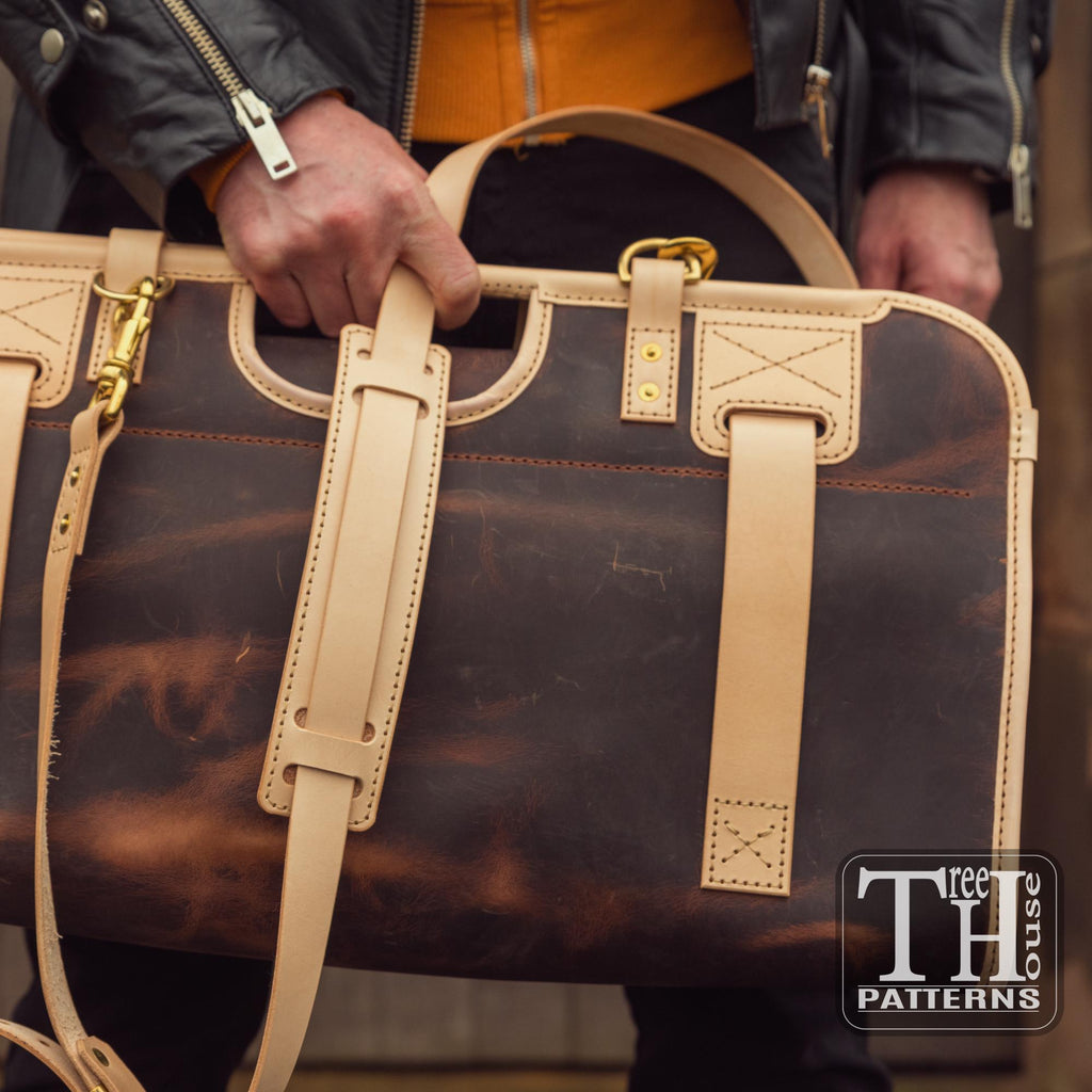 Leather Mail Bag Pattern: PDF & DXF Template for Postman Bag