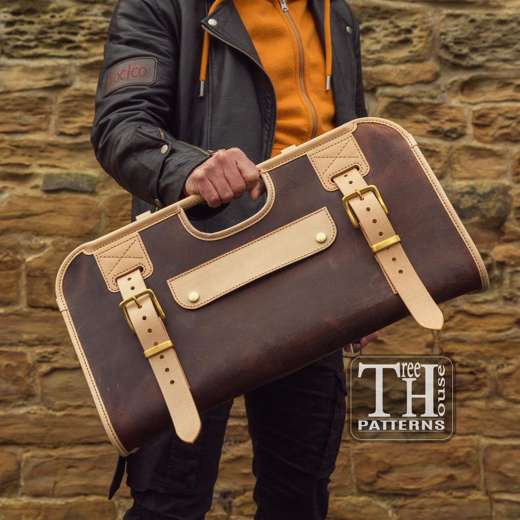 Leather Mail Bag Pattern: PDF & DXF Template for Postman Bag