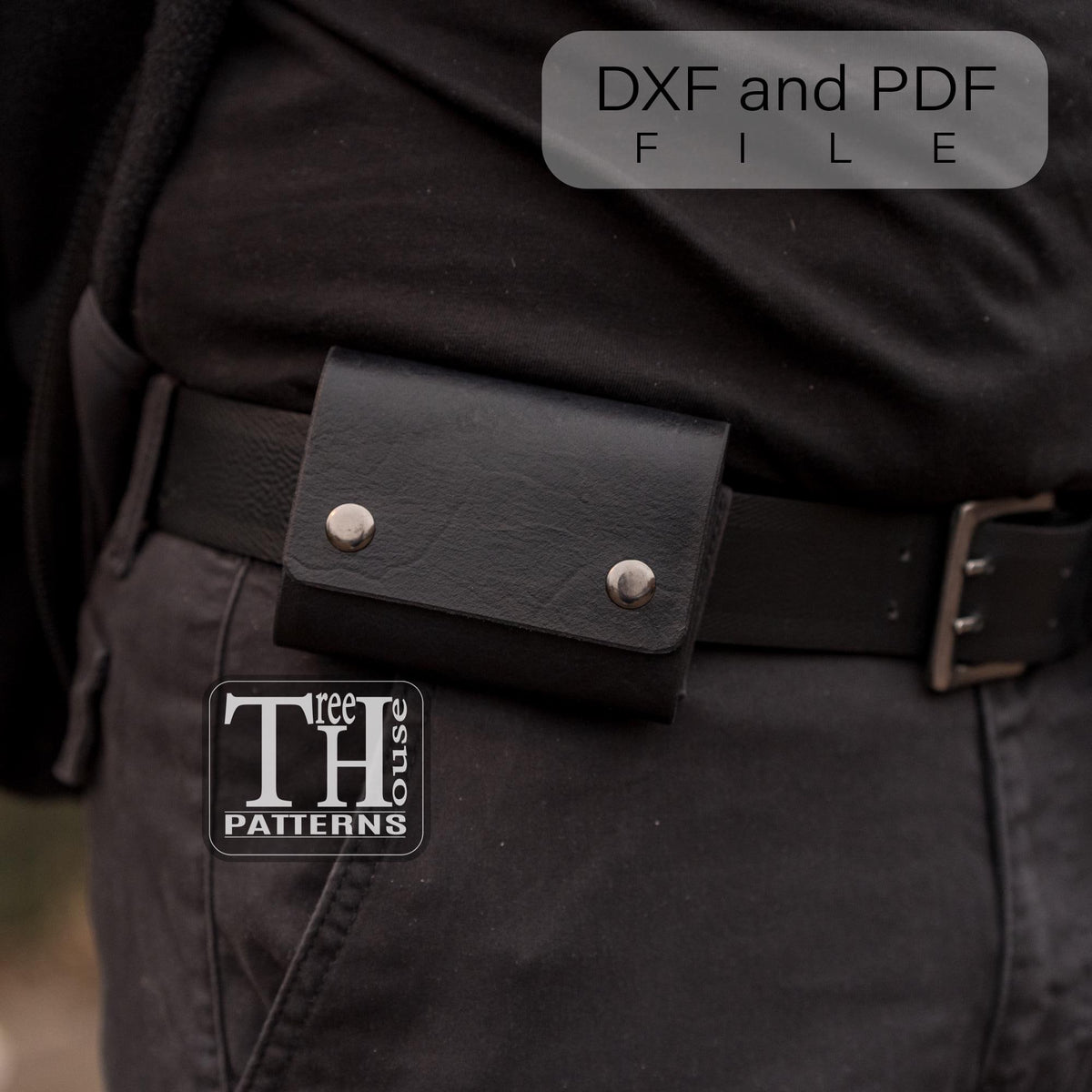 Magnum 357 Cartridge Holder Leather Pattern: Belt Pouch Template (PDF & DXF)