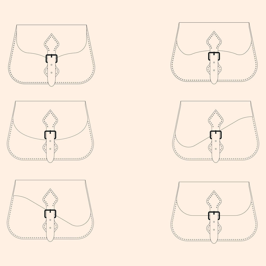 Leather Saddle Bag Pattern: Small Crossbody Template (DXF & PDF)