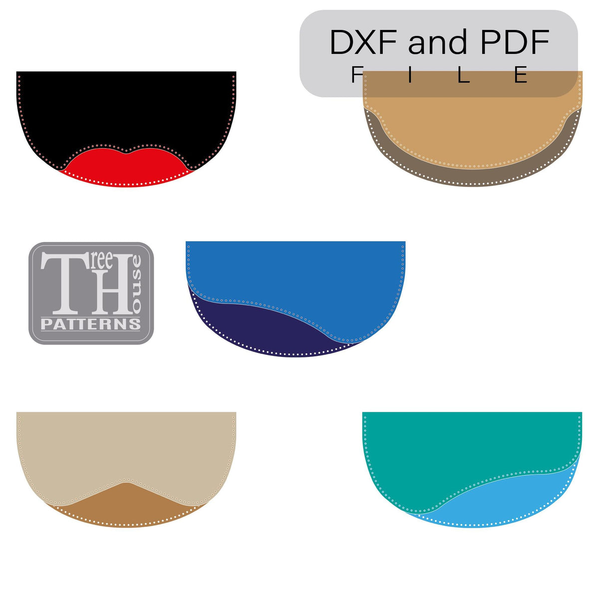 Leather Evening Purse Pattern: Small Shoulder Bag Template (PDF & DXF)