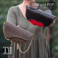 Leather Evening Purse Pattern: Small Shoulder Bag Template (PDF & DXF)