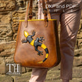 Leather Tote Bag Pattern: 'Lizard' Design (PDF & DXF)