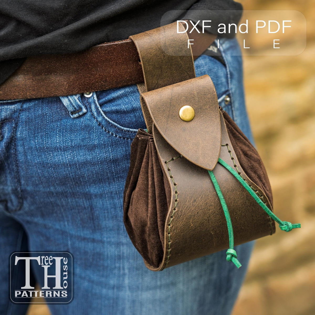 Medieval Belt Bag Leather Pattern: Beginner-Friendly PDF & DXF Template