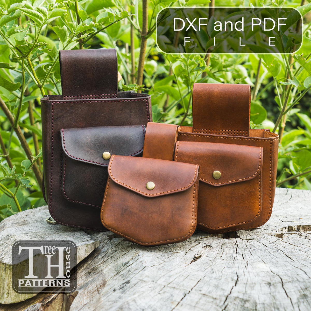 Leather Ammo Pouch Pattern PDF & DXF – Shotgun Cartridge Belt Pouch Template (Digital Download)