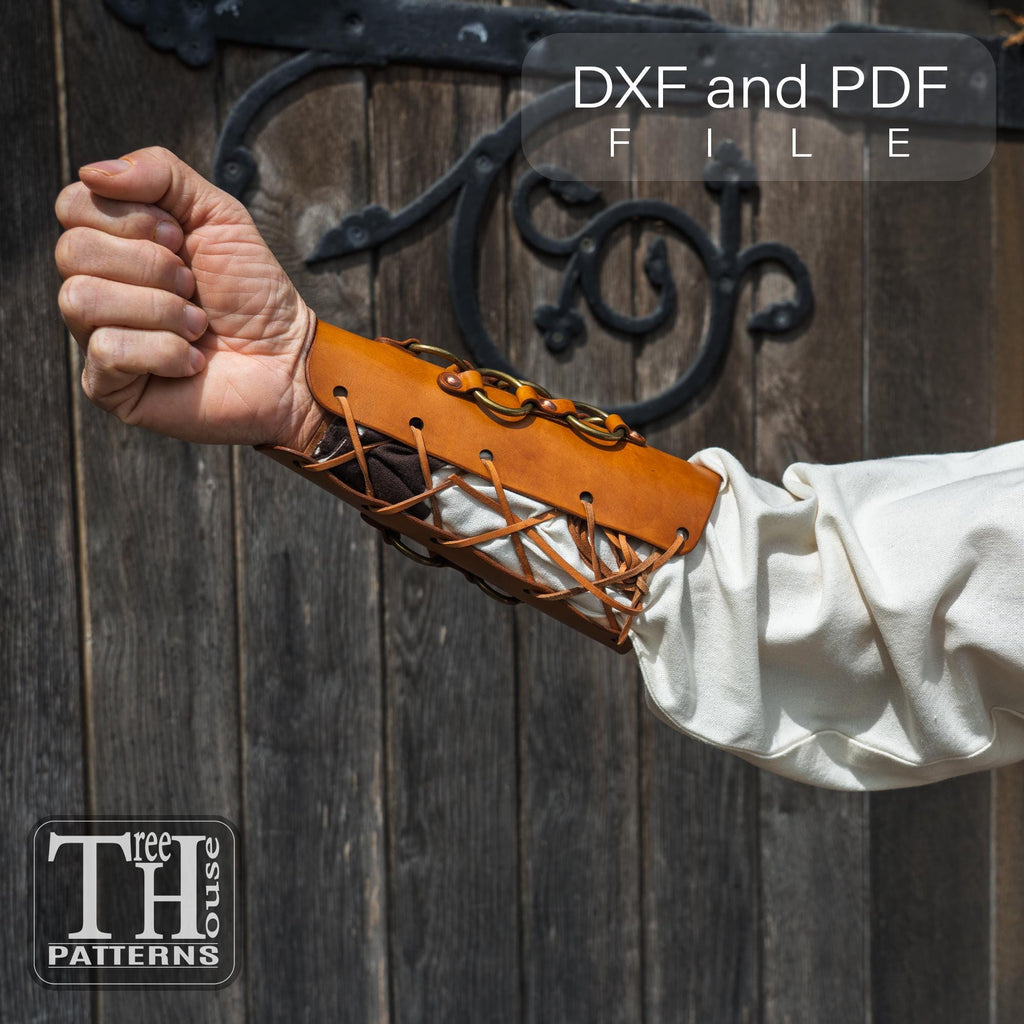 Medieval Arm Guard Leather Pattern: PDF & DXF Template (Digital Download)