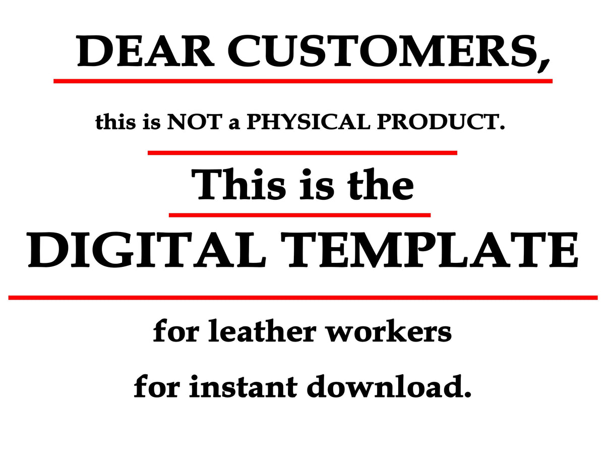 Medieval Belt Bag Leather Pattern: Knight Style PDF, DXF (Digital Download)