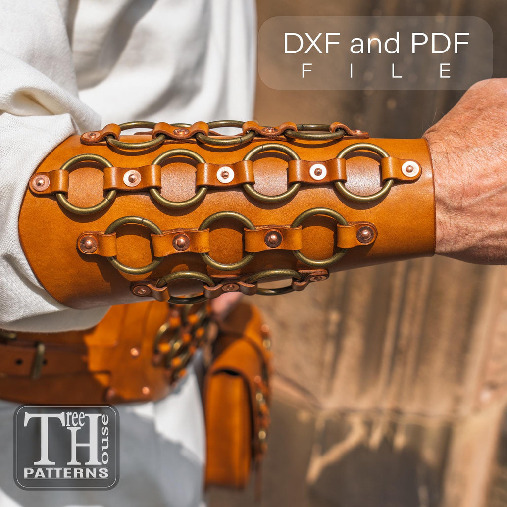 Medieval Arm Guard Leather Pattern: PDF & DXF Template (Digital Download)