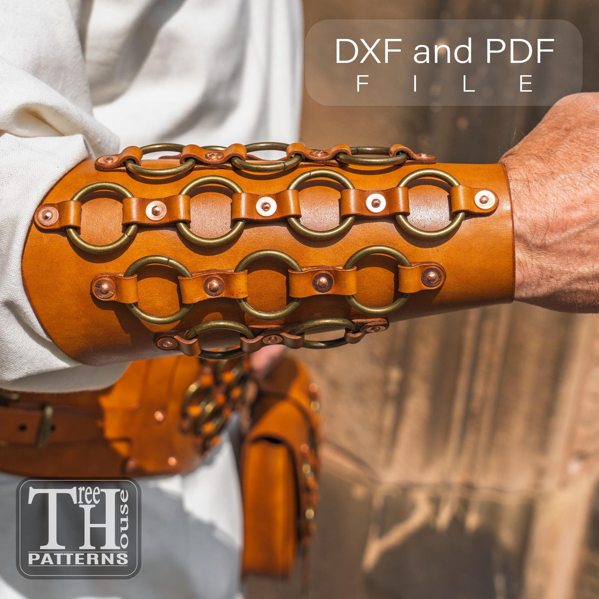 Medieval Arm Guard Leather Pattern: PDF & DXF Template (Digital Download)