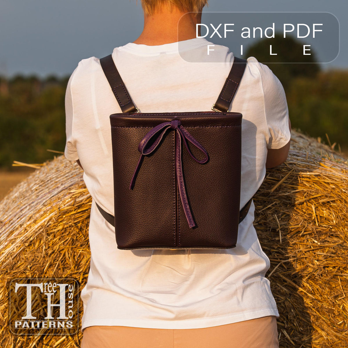 Leather Backpack Sewing Pattern, 2-in-1 Rucksack and Shoulder Bag (PDF & DXF)