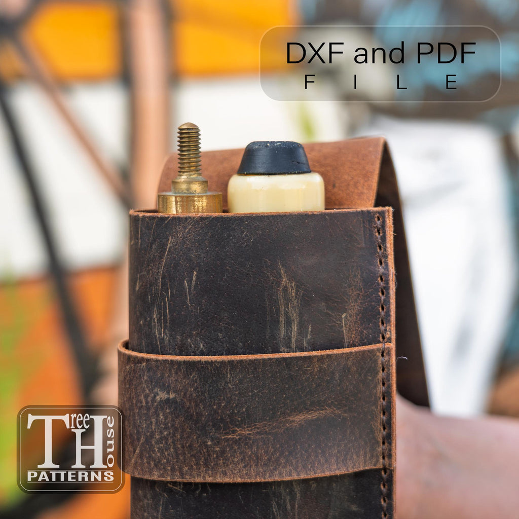 Leather Pool Cue Case Pattern: PDF DXF Digital Template for DIY Leathercraft