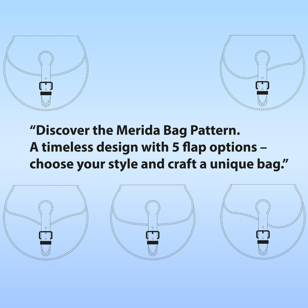 Leather Saddle Bag Pattern PDF & DXF – Crossbody Bag Template, 5 Flap Designs