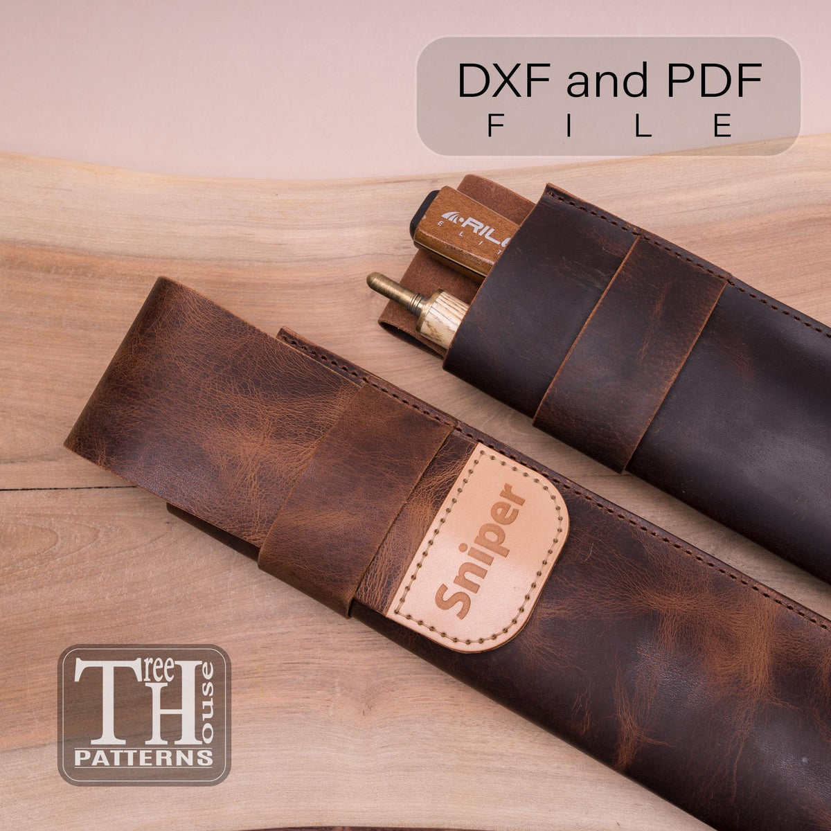 Leather Pool Cue Case Pattern: PDF DXF Digital Template for DIY Leathercraft