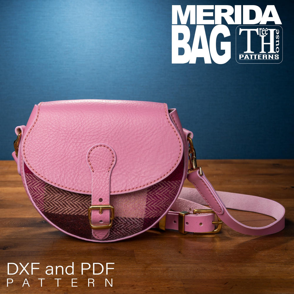 Leather Saddle Bag Pattern PDF & DXF – Crossbody Bag Template, 5 Flap Designs