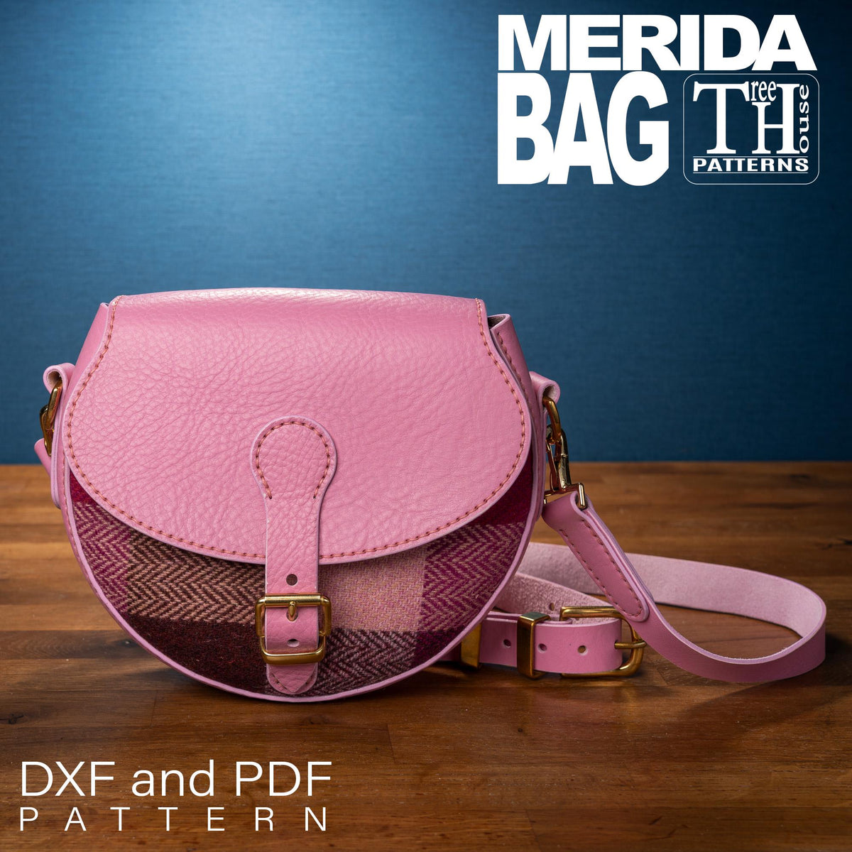 Leather Saddle Bag Pattern PDF & DXF – Crossbody Bag Template, 5 Flap Designs