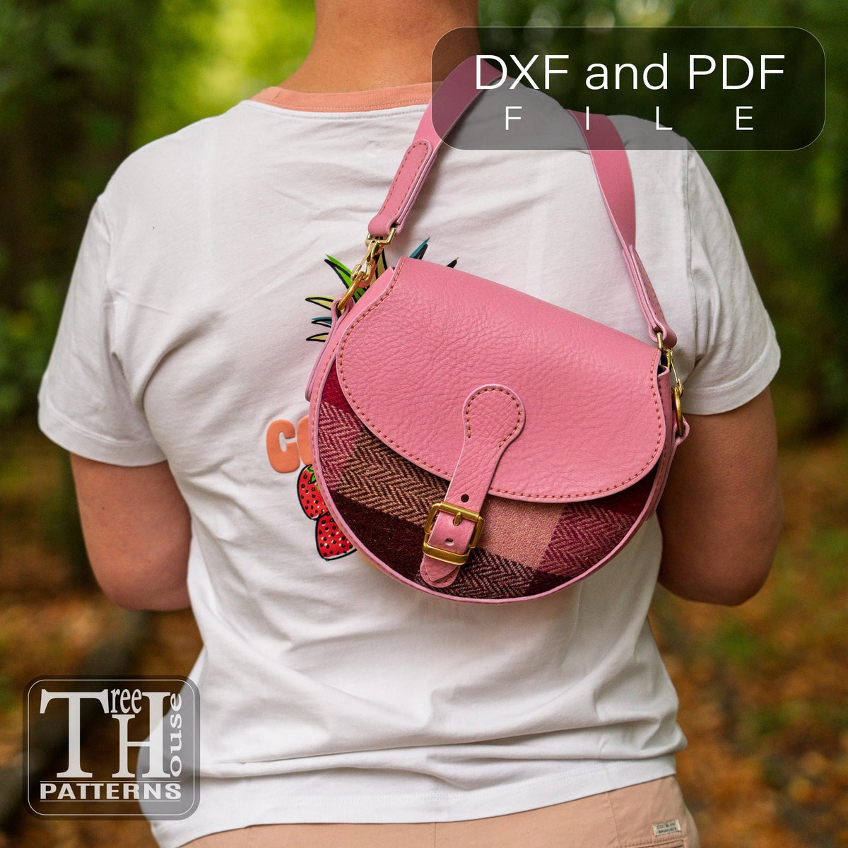 Leather Saddle Bag Pattern PDF & DXF – Crossbody Bag Template, 5 Flap Designs