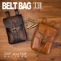 Military belt bag leather pattern DXF and PDF