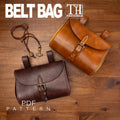 Leather pattern PDF for medieval belt bag