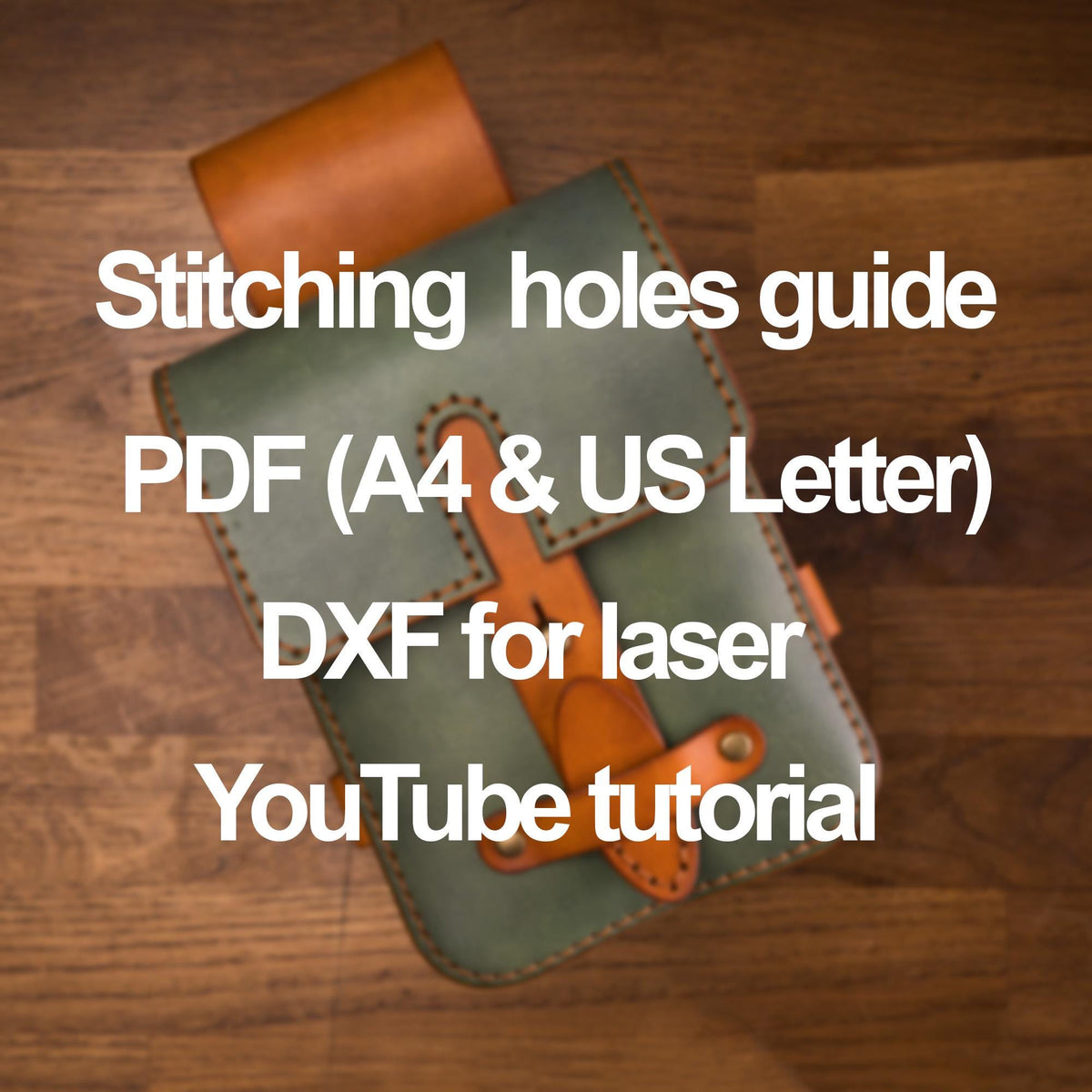 Leather Belt Bag Pattern PDF - DXF Template, Waist Bag, Utility Pouch DIY
