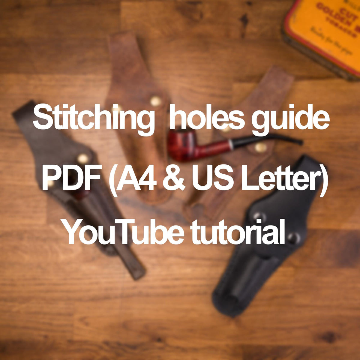 Smoking pipe holster leather pattern PDF