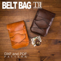 Leather Belt Bag Pattern PDF, DXF Laser Cut, Unisex Waist Bag