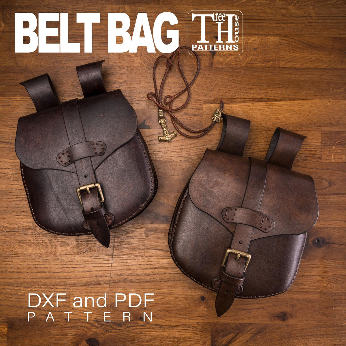 Medieval Leather Belt Bag Pattern: DIY Pouch (PDF Pattern)