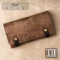 Tobacco pouch leather pattern PDF - tobacco case digital template