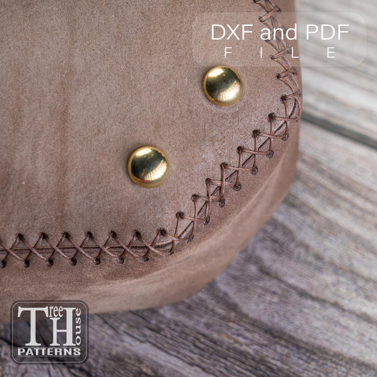 Belt bag pattern PDF, leather waist bag template, dxf svg