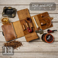 Pipe Pouch Pattern PDF & DXF – Leather Tobacco Case Template