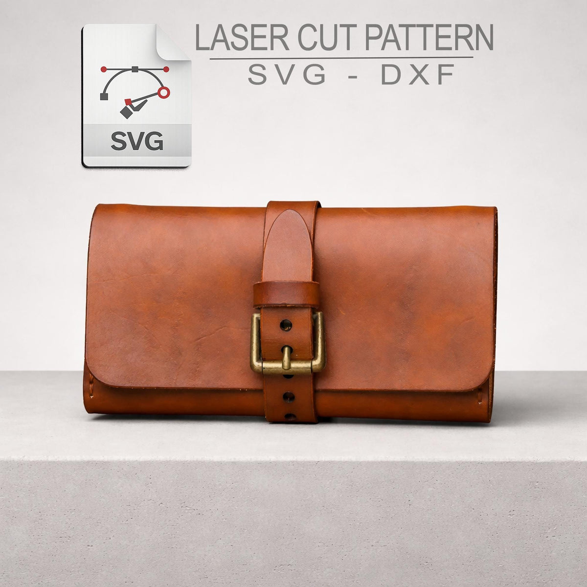 Leather Tobacco Pouch Pattern , Rolling Case SVG DXF Pattern (Digital Download)