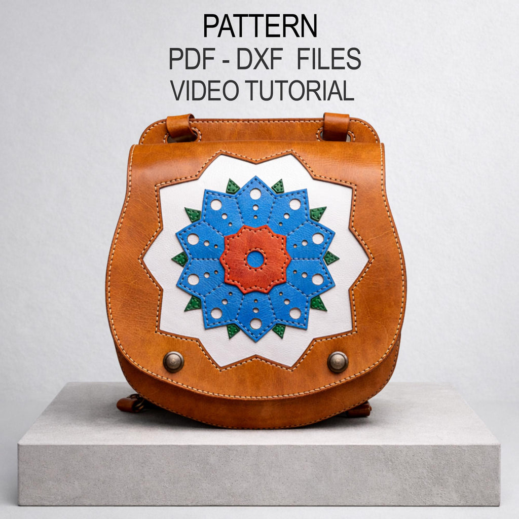 Leather Backpack Pattern PDF & DXF, Leather Rucksack Template