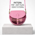 Leather Saddle Bag Pattern PDF & DXF – Crossbody Bag Template, 5 Flap Designs