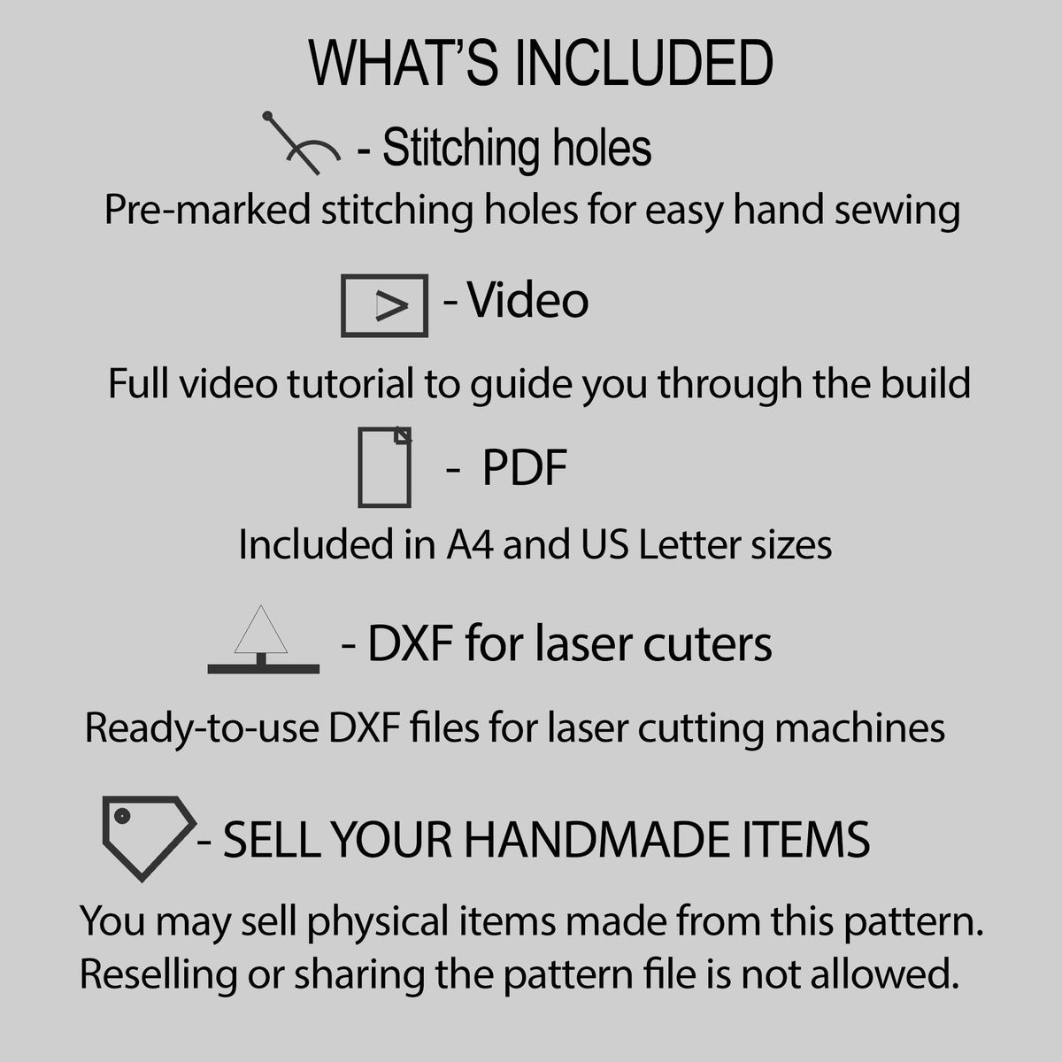 Leather Backpack Pattern PDF & DXF, Leather Rucksack Template