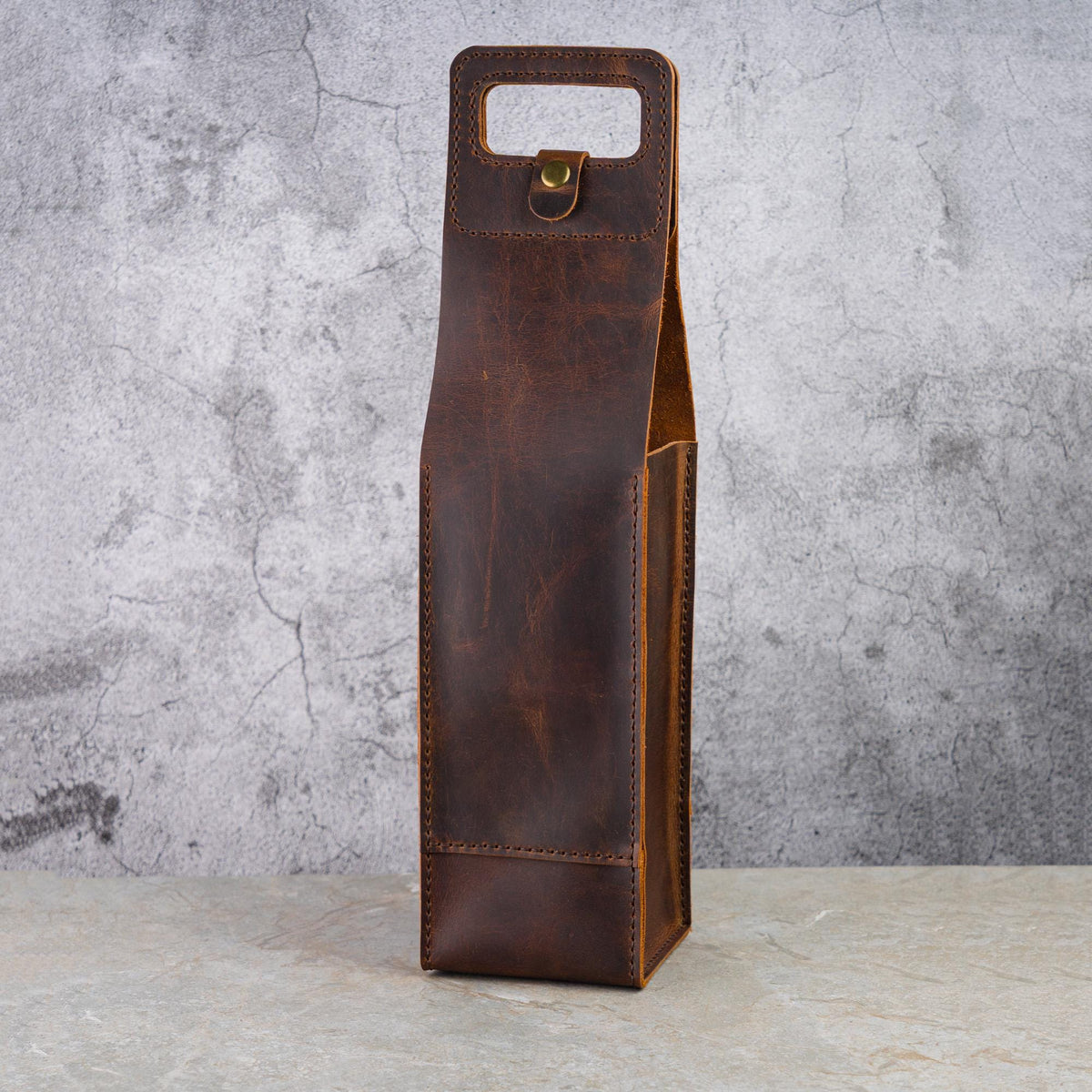 Wine Bag Pattern PDF DXF – Leather Bottle Holder Template DIY