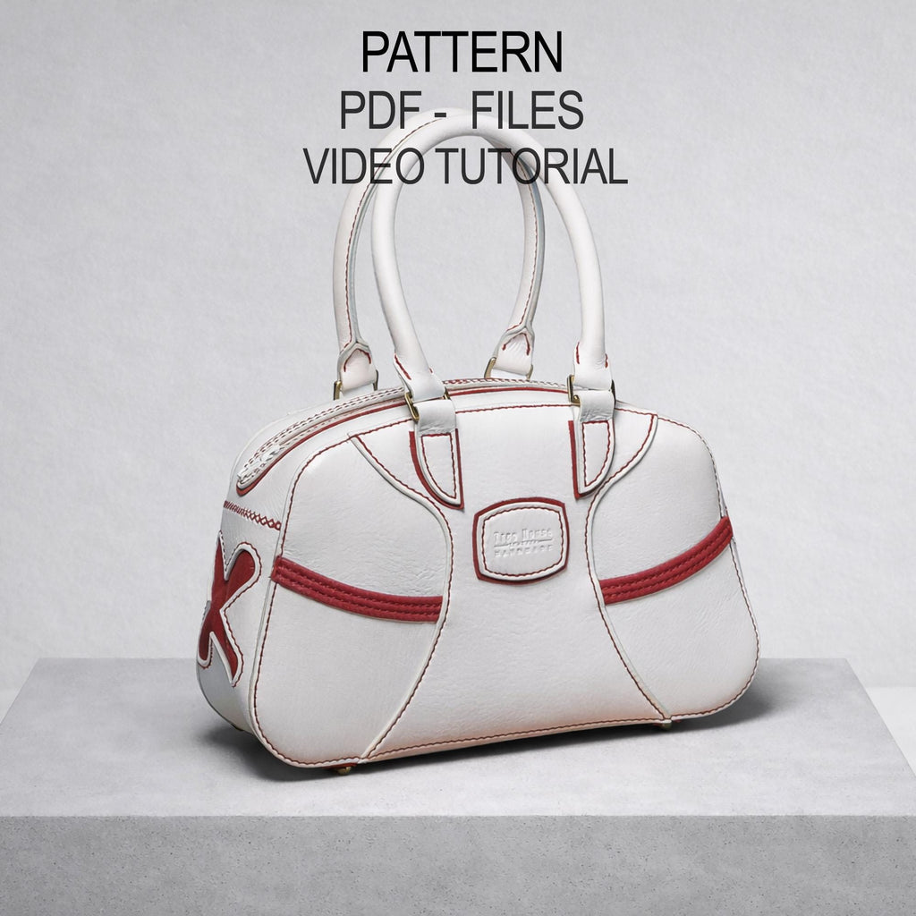 Handbag Pattern PDF, Leather Bag Template, DIY Sewing Pattern Bag