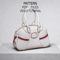 Handbag Pattern PDF, Leather Bag Template, DIY Sewing Pattern Bag