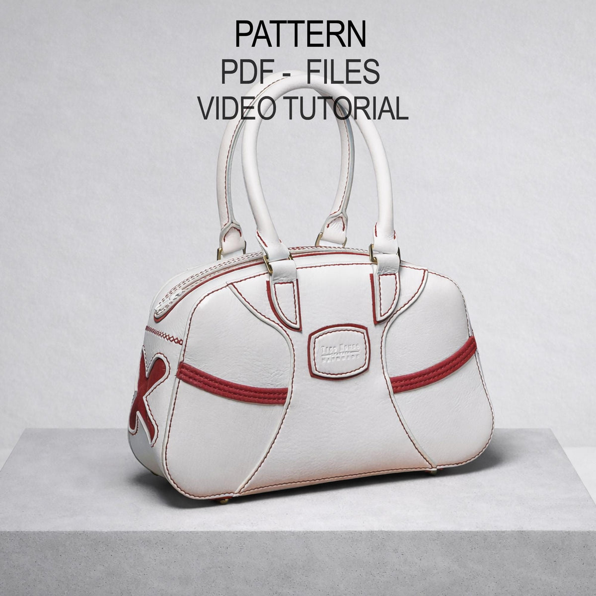 Handbag Pattern PDF, Leather Bag Template, DIY Sewing Pattern Bag