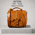 Shoulder Bag Pattern PDF, Leather Saddle Bag Template