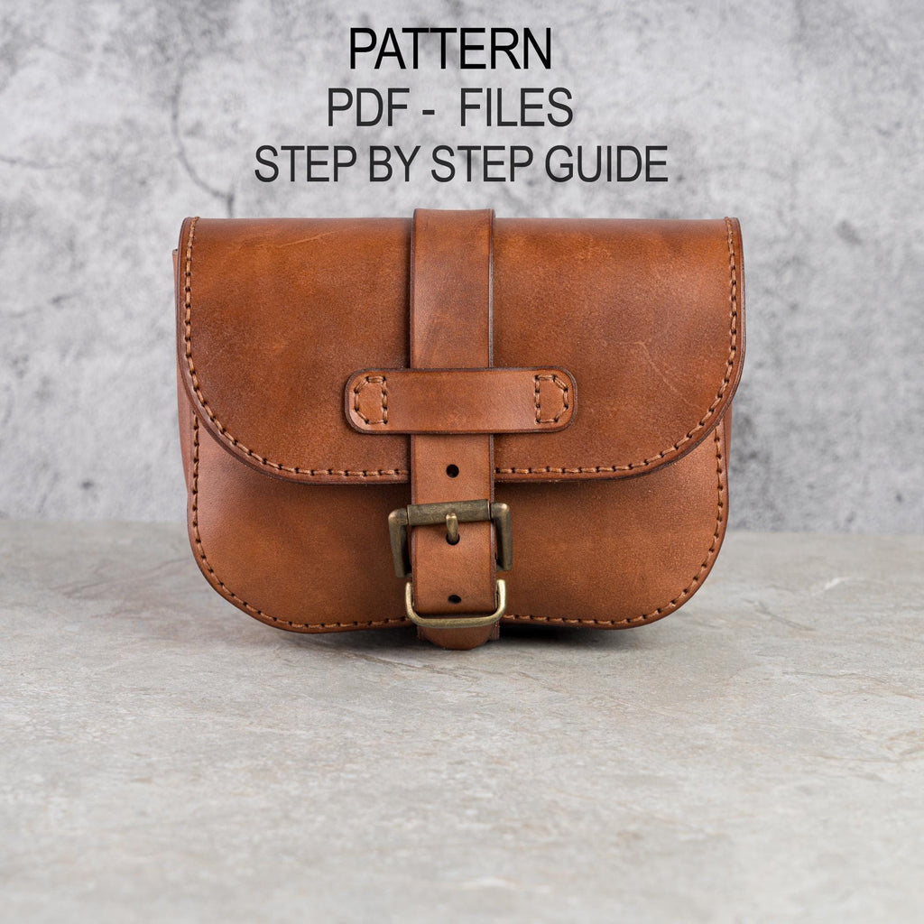 Leather Fanny Pack Pattern PDF, Belt Bag Template, Bum Bag DIY