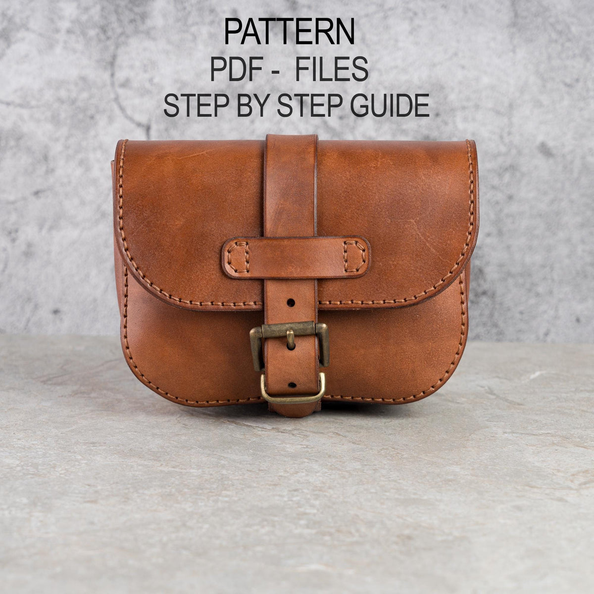 Leather Fanny Pack Pattern PDF, Belt Bag Template, Bum Bag DIY