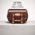 Leather Bag Pattern PDF, Crossbody Bag Pattern, Saddle Bag Template