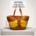 Leather Tote Bag Pattern PDF – Tote Bag Template DIY, Leather Bag Pattern