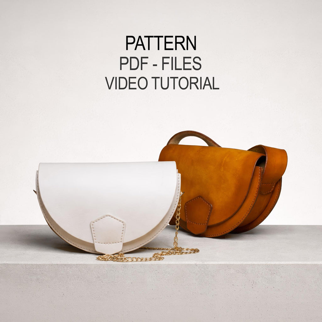 Saddle Bag Pattern PDF, Crossbody Bag Pattern, Shoulder Bag Pattern, DIY Leather Bag Pattern