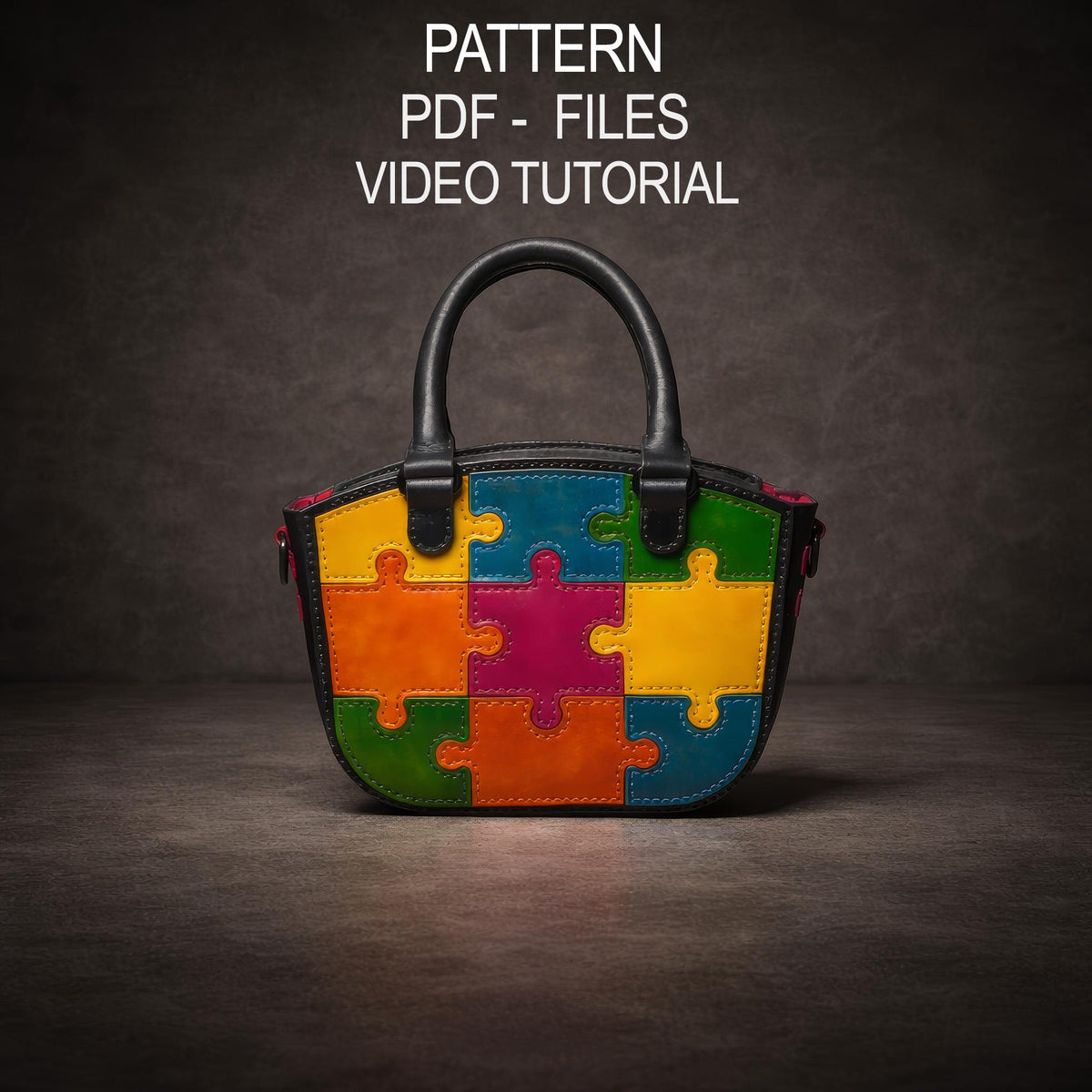 Leather Purse Pattern PDF, Handbag Pattern, Small Bag Template