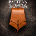 Belt Bag Pattern, Viking Leather Pouch Template PDF DXF SVG, Medieval Renaissance diy