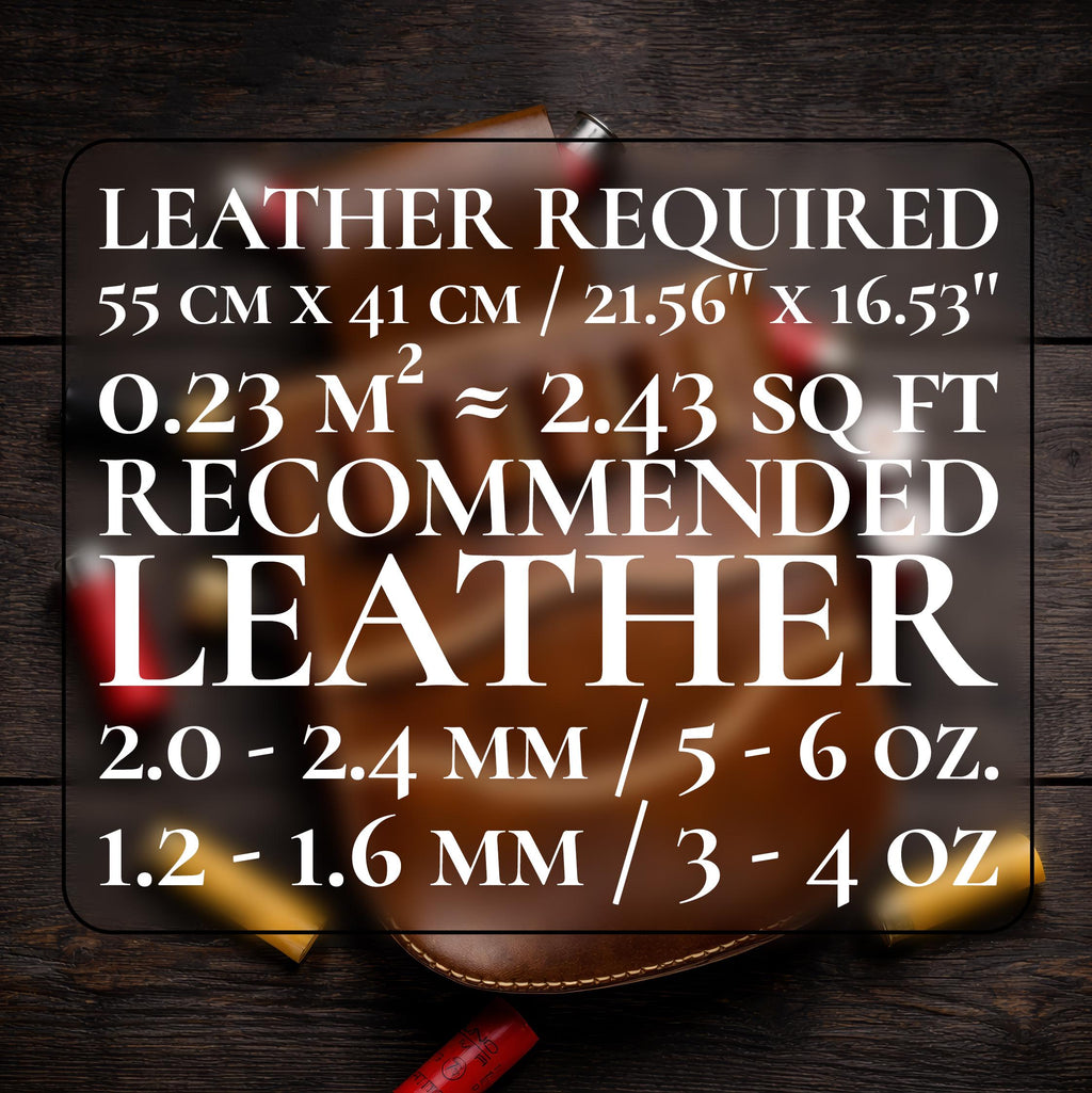 Shotgun shell pouch pattern, leather ammo pouch template pdf dxf svg , belt cartridge holder DIY