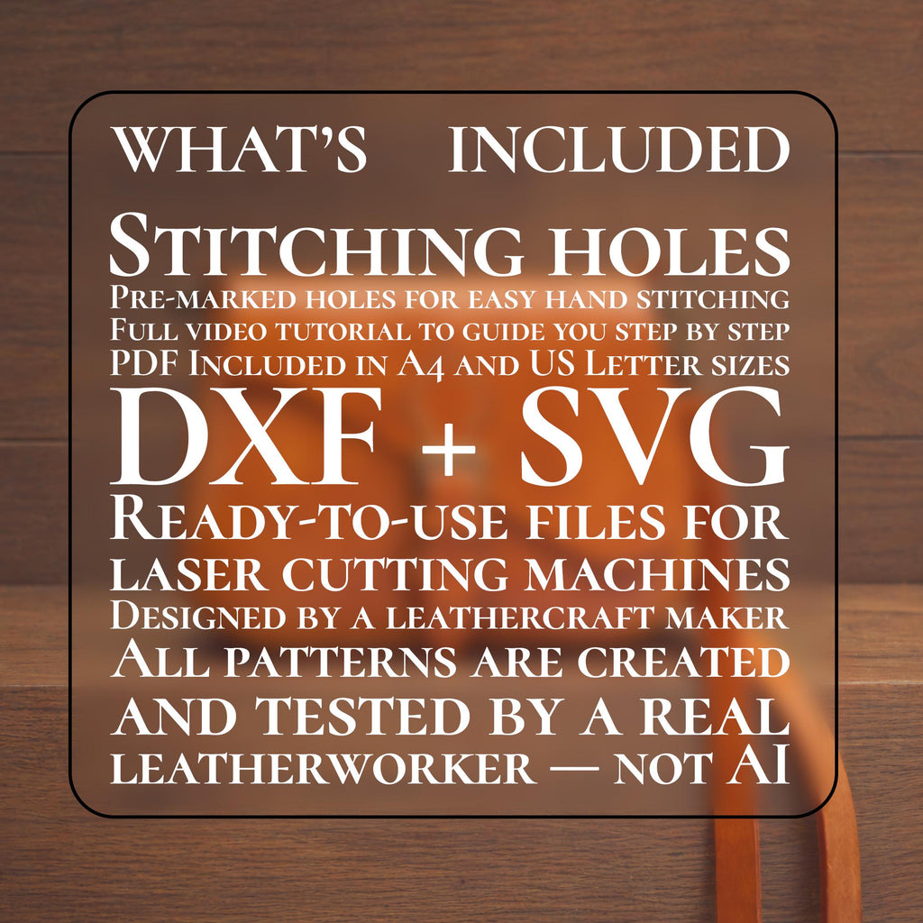 Leather Saddle Bag Pattern: Small Crossbody Template (DXF & PDF)
