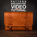 Leather Briefcase Pattern PDF: Tablet Bag Digital Template DXF - SVG File