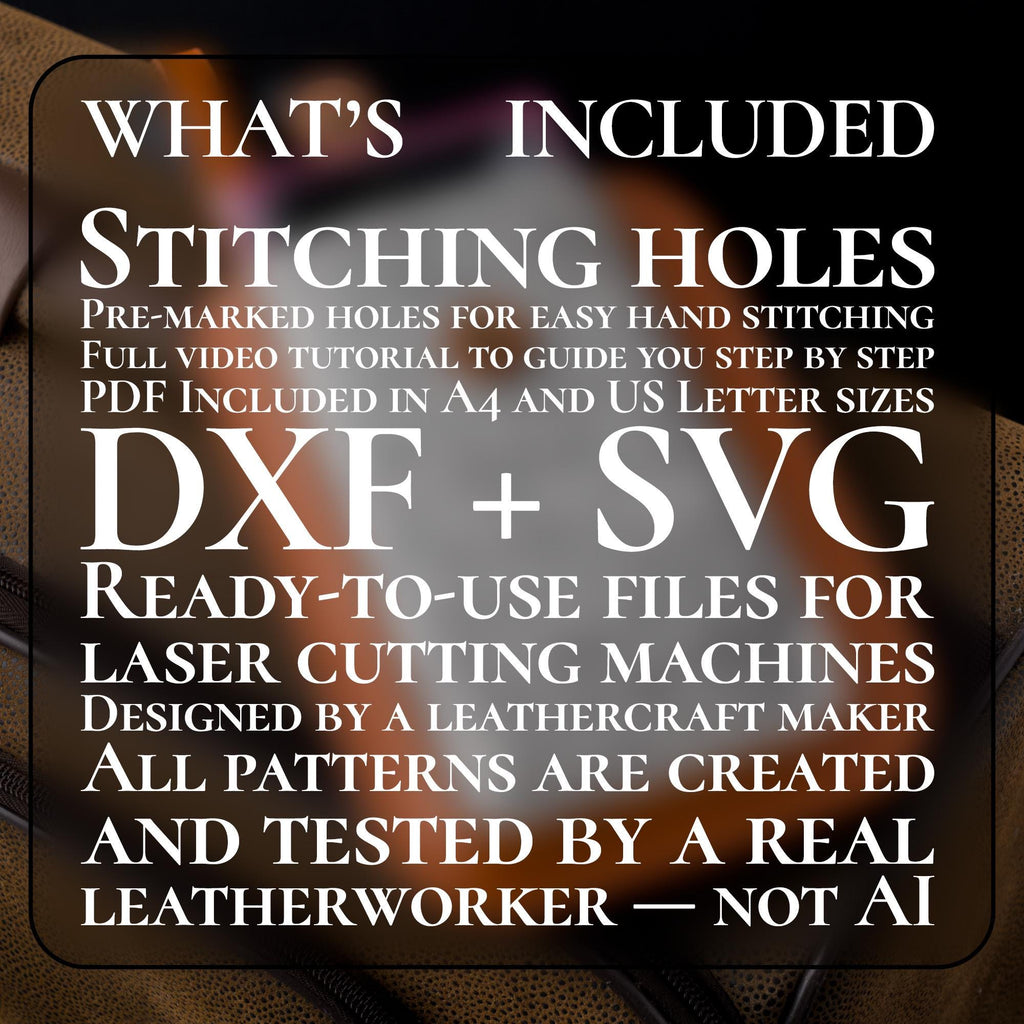 Leather Pouch Pattern PDF, Phone Pouch Template, SVG DXF for Laser